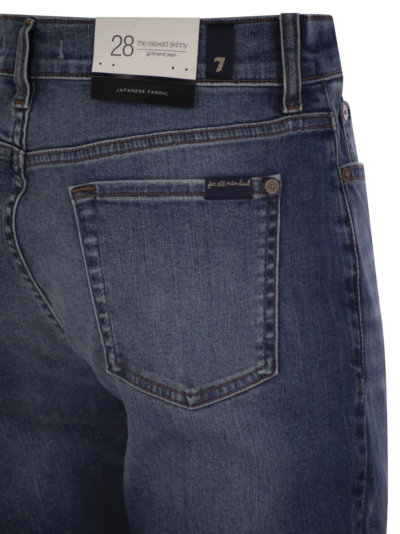 7 For All Mankind Relaxed Skinny Groovy Medium Waist Boyfriend Jeans