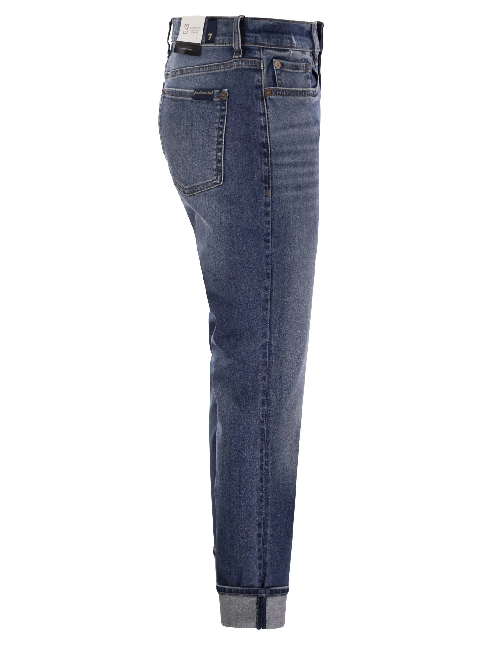 7 For All Mankind Relaxed Skinny Groovy Medium Waist Boyfriend Jeans