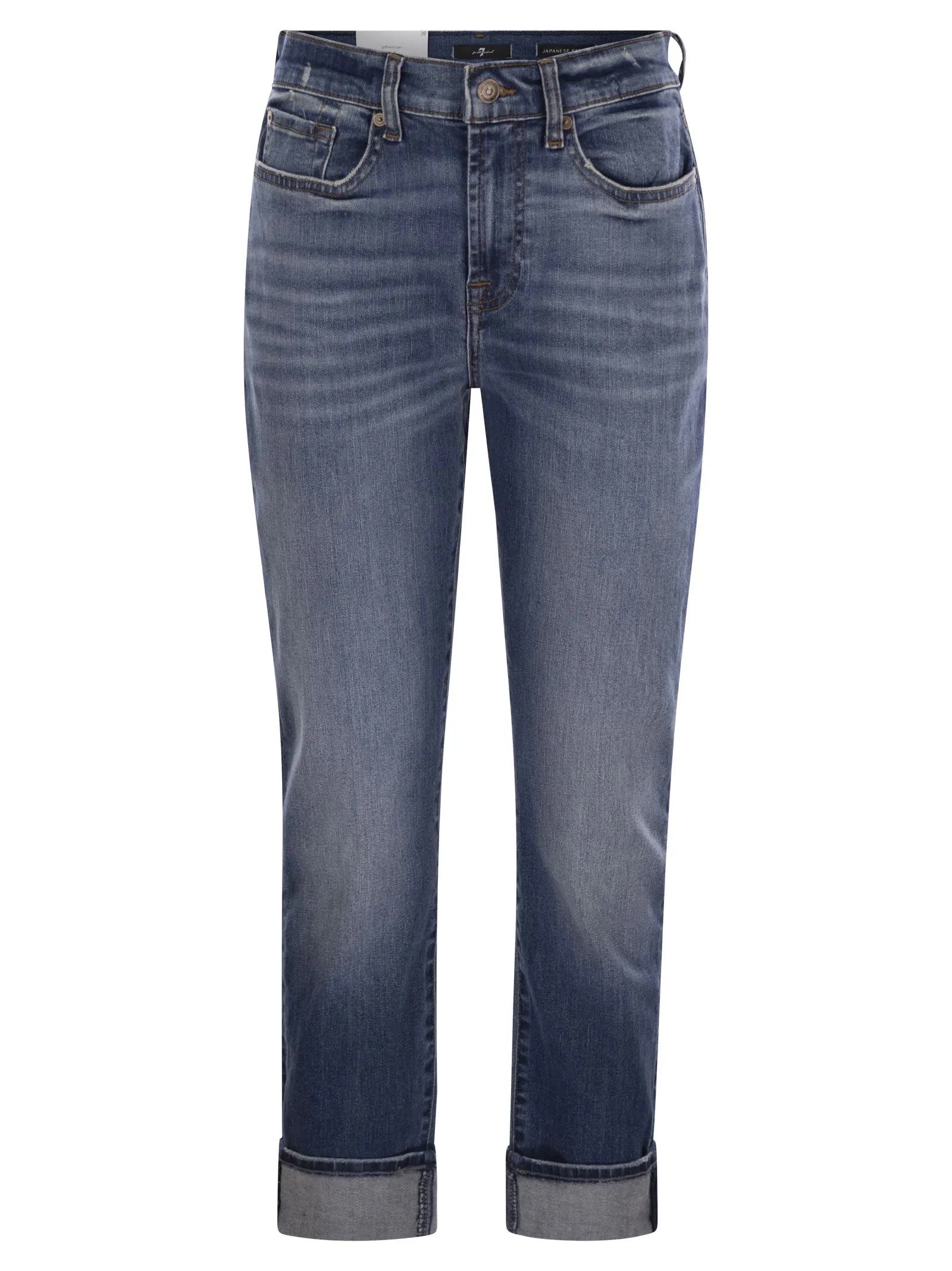 7 For All Mankind Relaxed Skinny Groovy Medium Waist Boyfriend Jeans