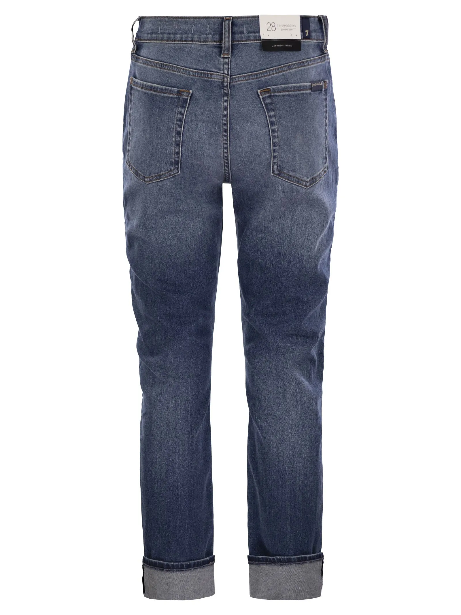 7 For All Mankind Relaxed Skinny Groovy Medium Waist Boyfriend Jeans
