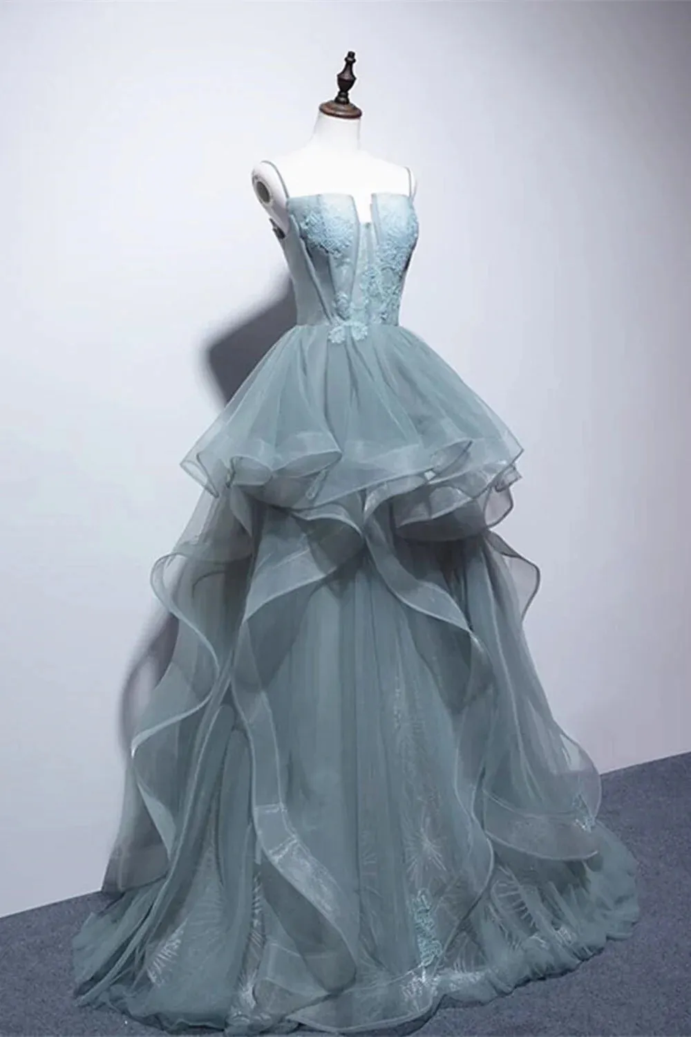 A-line Lace Long Formal Evening Dresses Prom Dresses