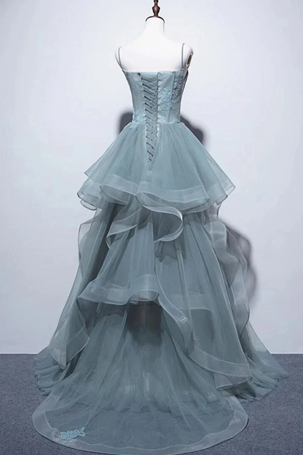 A-line Lace Long Formal Evening Dresses Prom Dresses
