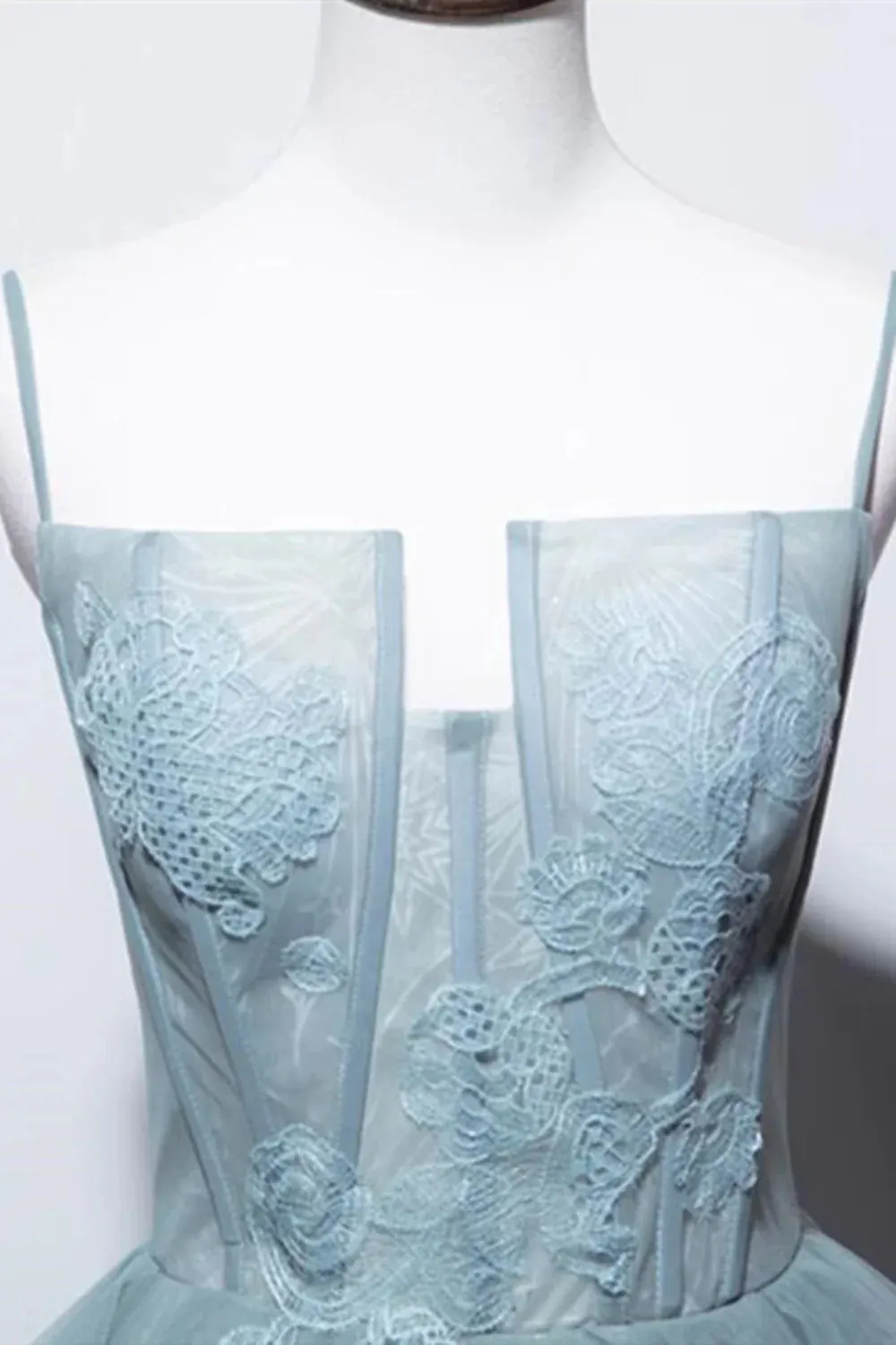 A-line Lace Long Formal Evening Dresses Prom Dresses