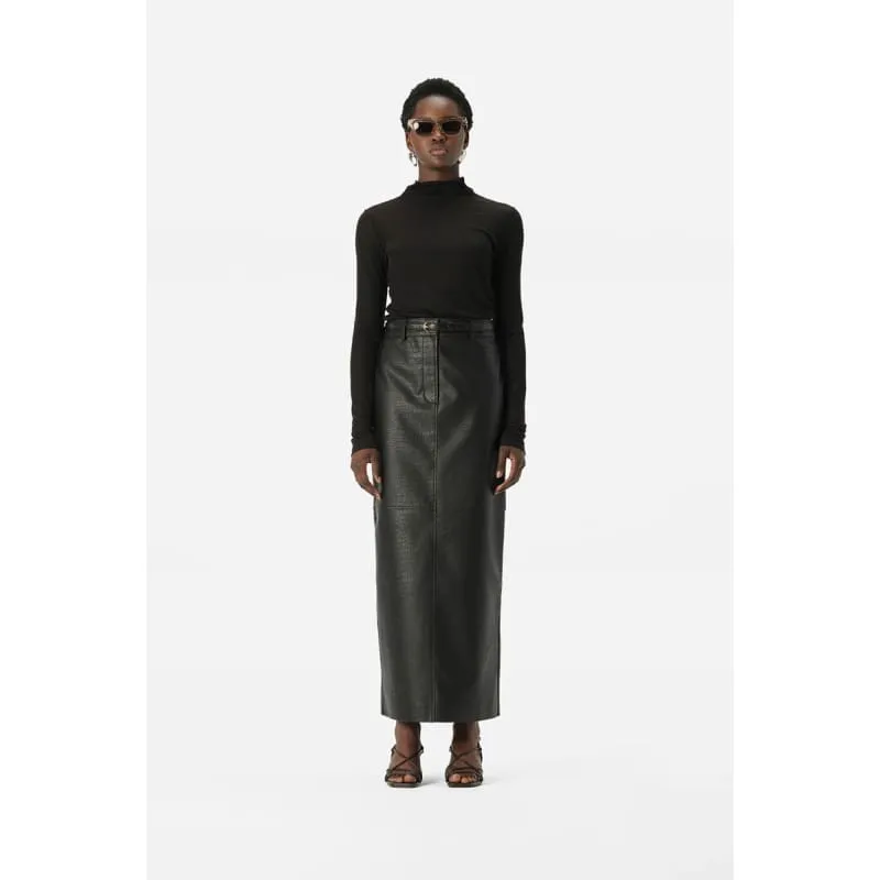 Akari Skirt | Black Croc