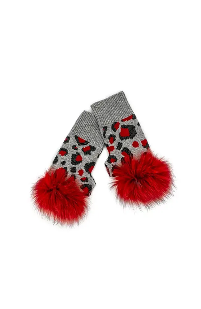 Animal Print Fingerless Gloves