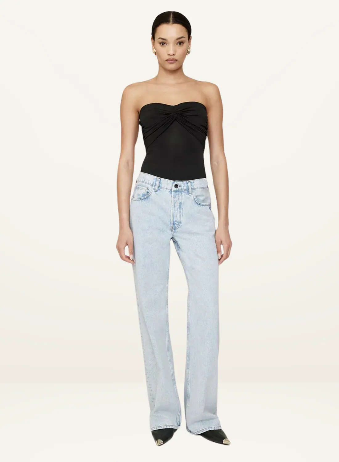 Anine Bing Hugh Jean in BLEACHED BLUE