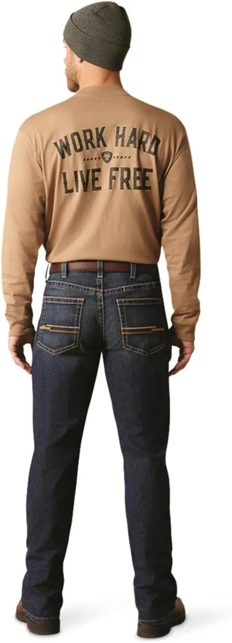 ARIAT Mens Rebar M4 Relaxed Rail Boot Cut Jean