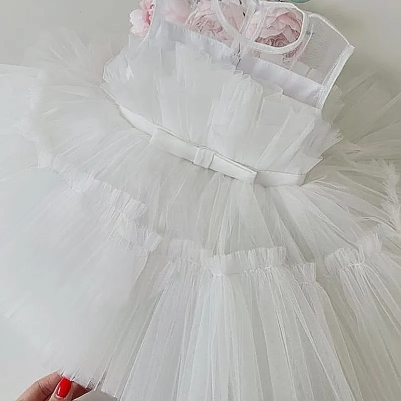 Baby Dress Girl 1st Birthday Dress For Baby Girl Dress Bowknot Princess Dresses Flower Girls Wedding Party Tutu Kids Clothes