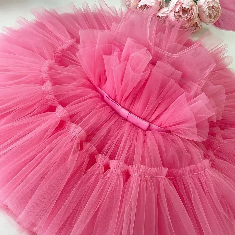 Baby Dress Girl 1st Birthday Dress For Baby Girl Dress Bowknot Princess Dresses Flower Girls Wedding Party Tutu Kids Clothes