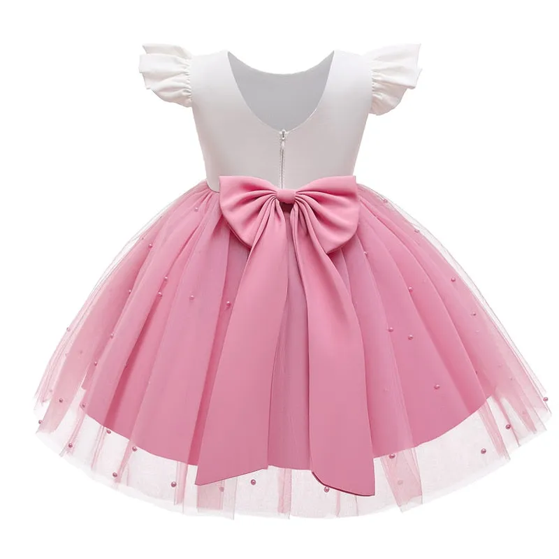 Baby Dress Girl 1st Birthday Dress For Baby Girl Dress Bowknot Princess Dresses Flower Girls Wedding Party Tutu Kids Clothes