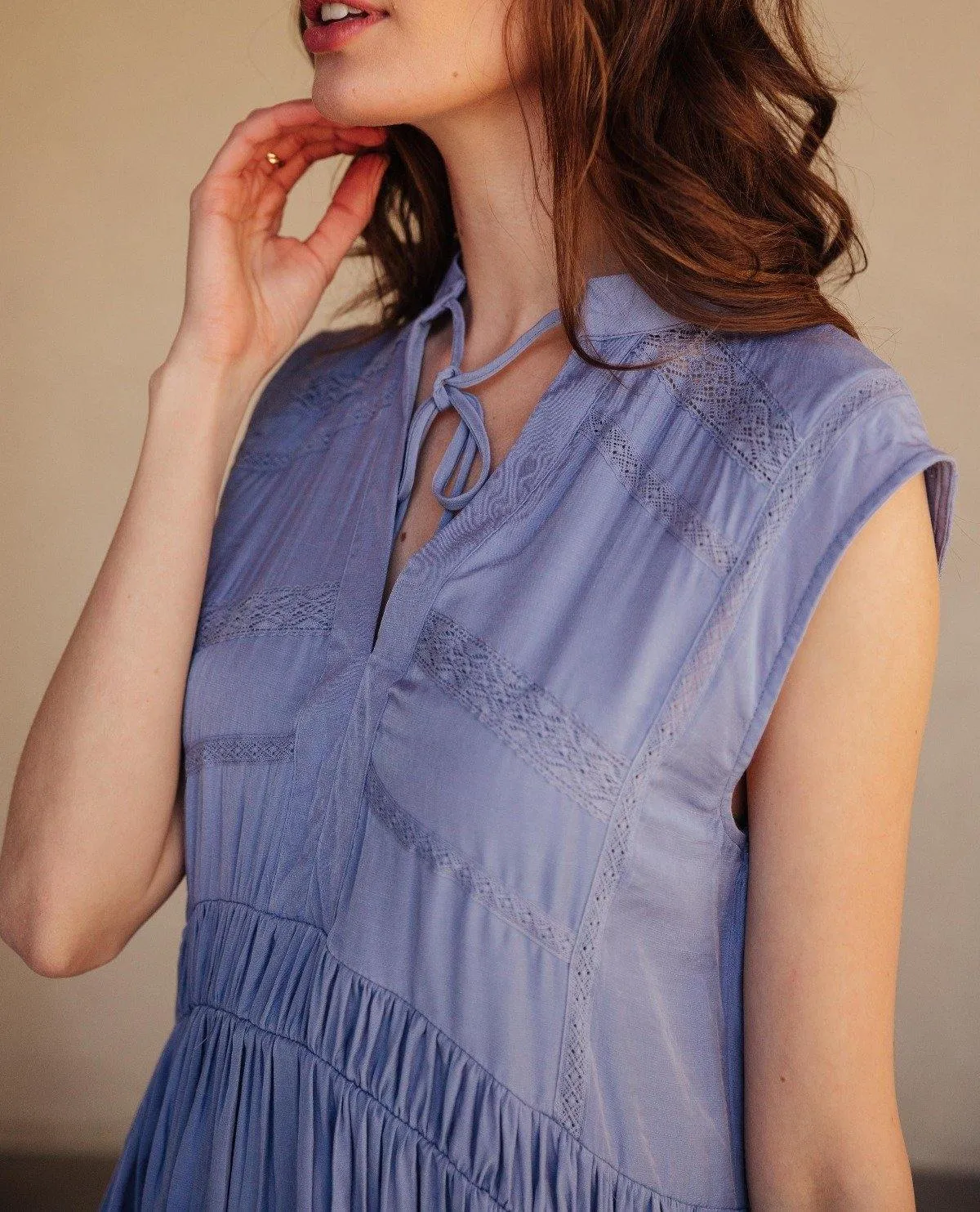 Blue Skies Sleeveless Swing Dress