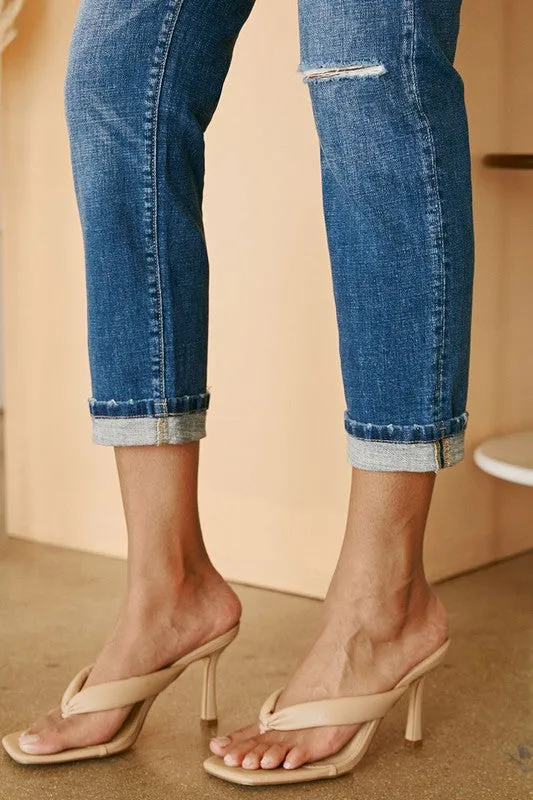 Boyfriend Relaxed Mid-Rise jeans.