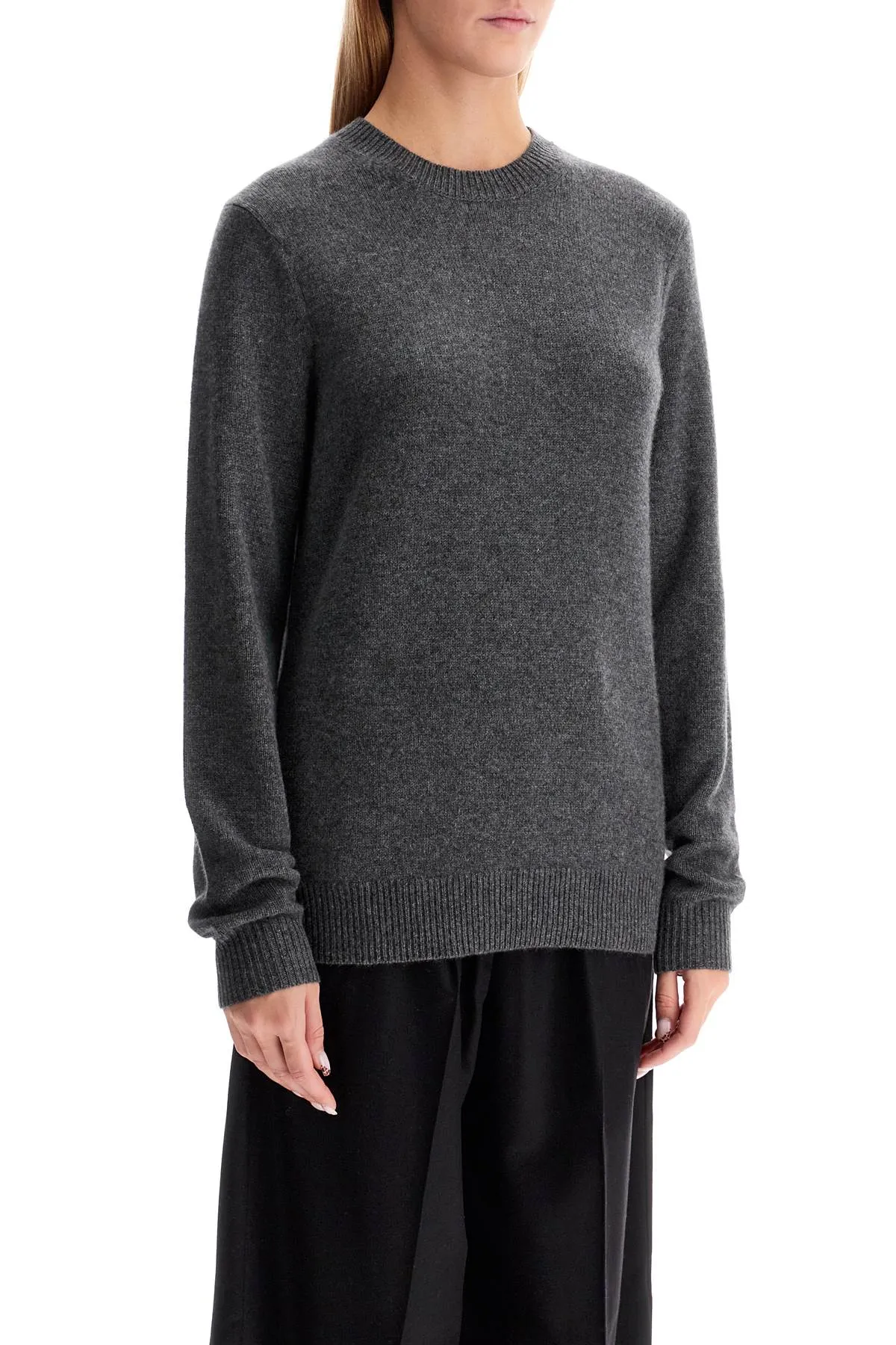 cashmere crewneck pullover U11010JH CHARCOAL