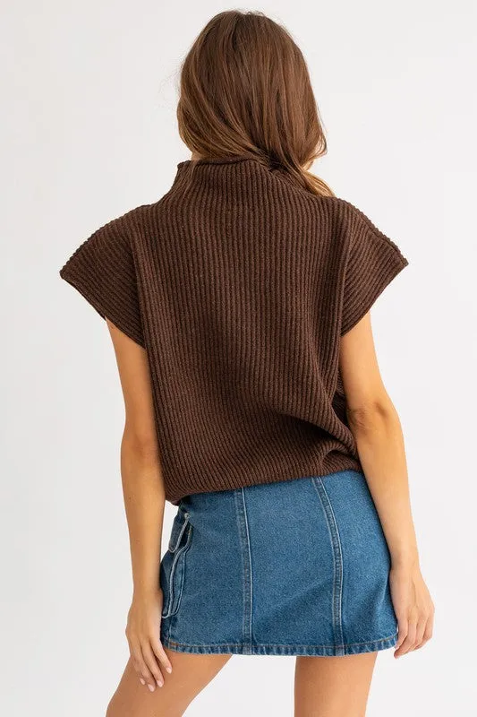 Chic Mock Neck Sweater Top