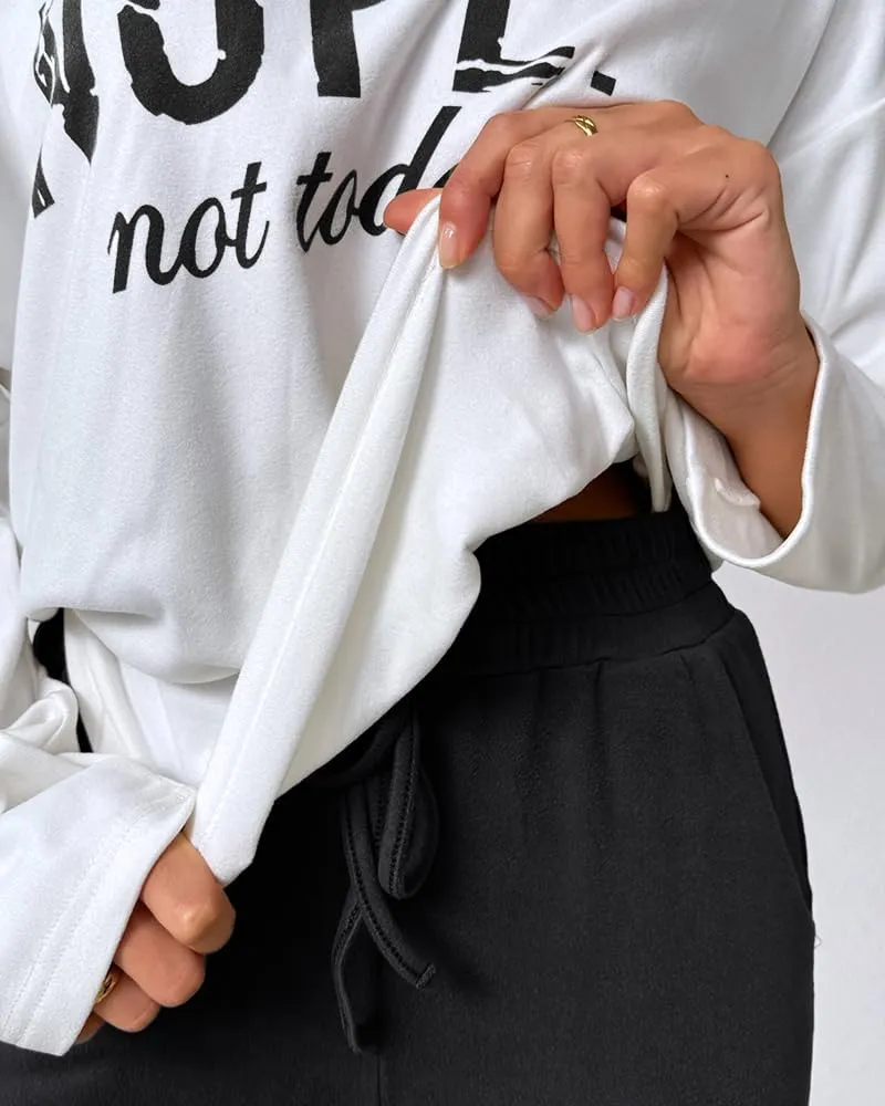 CHICME BEST SHOPPING DEALS Chic Me Women Long Sleeve Crewneck Pullover Tops and Pants Set Tracksuit Fall Outfit