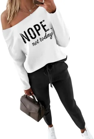 CHICME BEST SHOPPING DEALS Chic Me Women Long Sleeve Crewneck Pullover Tops and Pants Set Tracksuit Fall Outfit