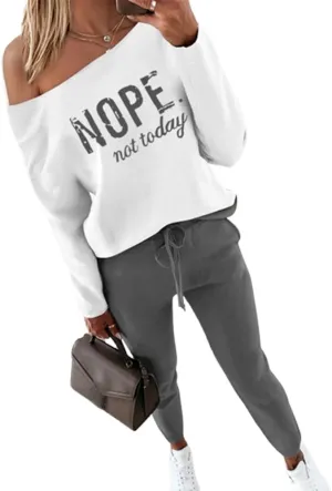 CHICME BEST SHOPPING DEALS Chic Me Women Long Sleeve Crewneck Pullover Tops and Pants Set Tracksuit Fall Outfit