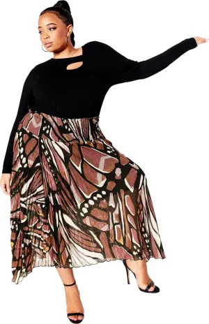 City Chic Plus Size Skirt, Sabrina Print Skirt