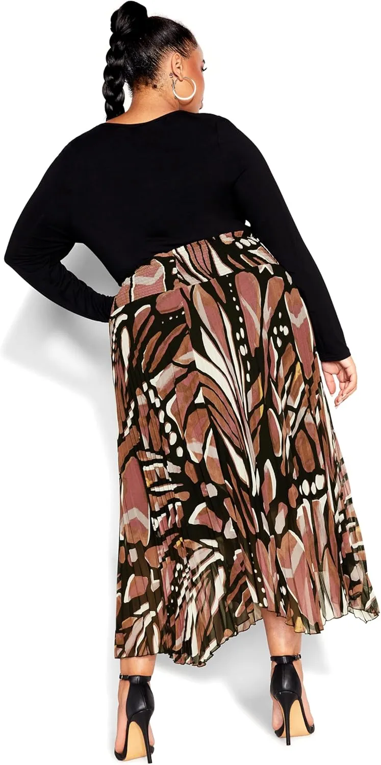 City Chic Plus Size Skirt, Sabrina Print Skirt