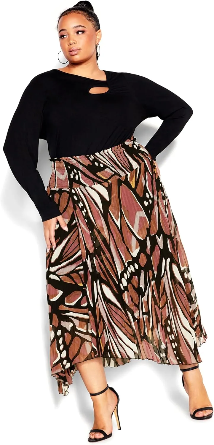 City Chic Plus Size Skirt, Sabrina Print Skirt