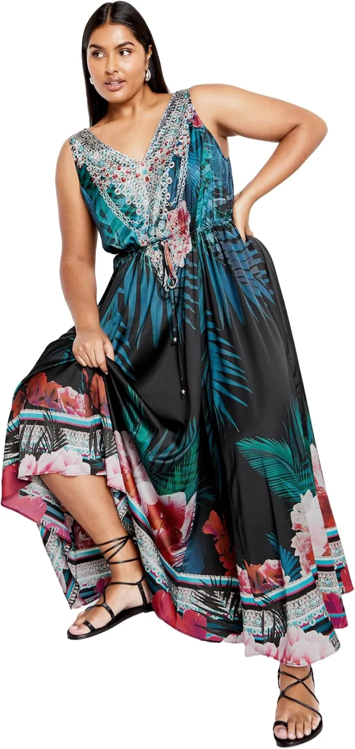 City Chic Women's Afterglow Maxi Dress