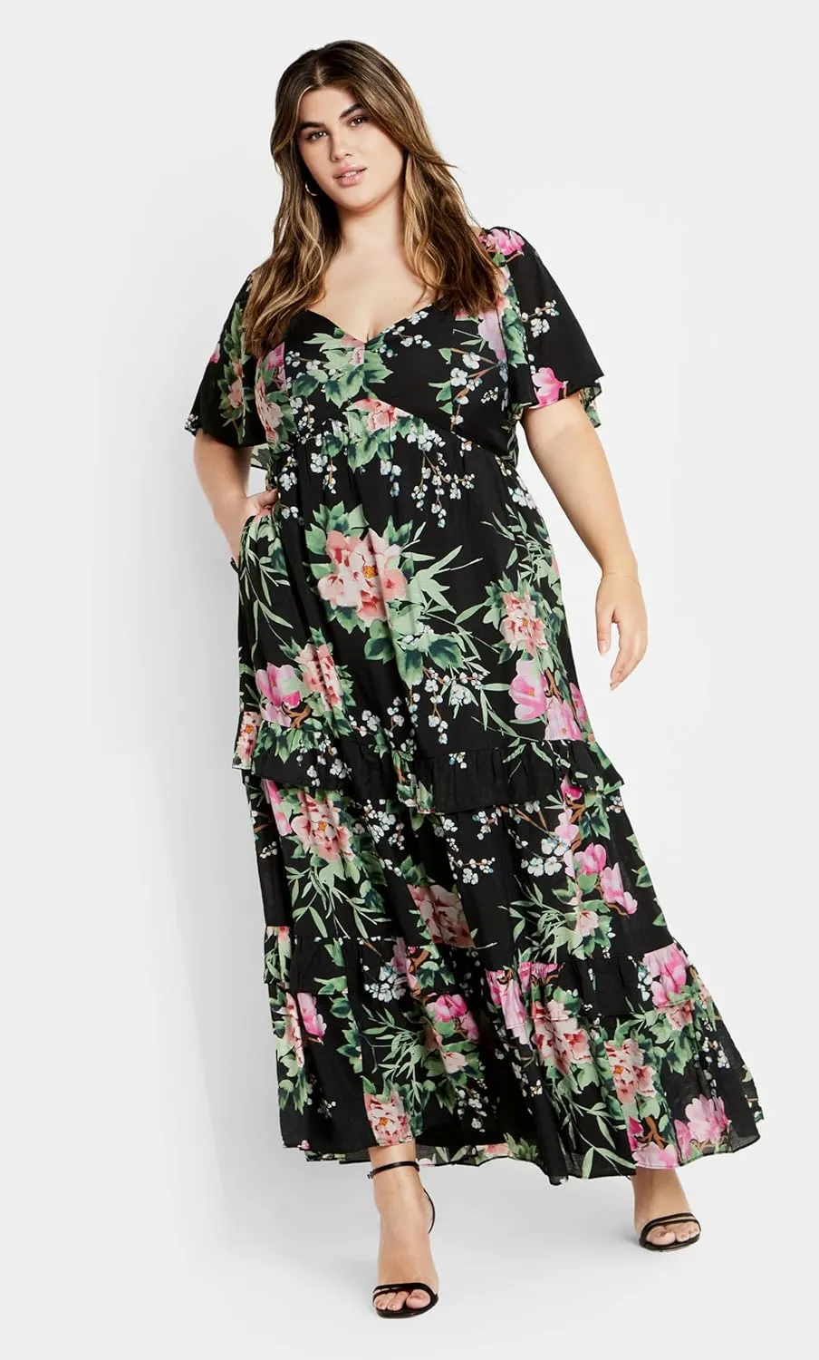 City Chic Women's Marci Print Maxi Dress