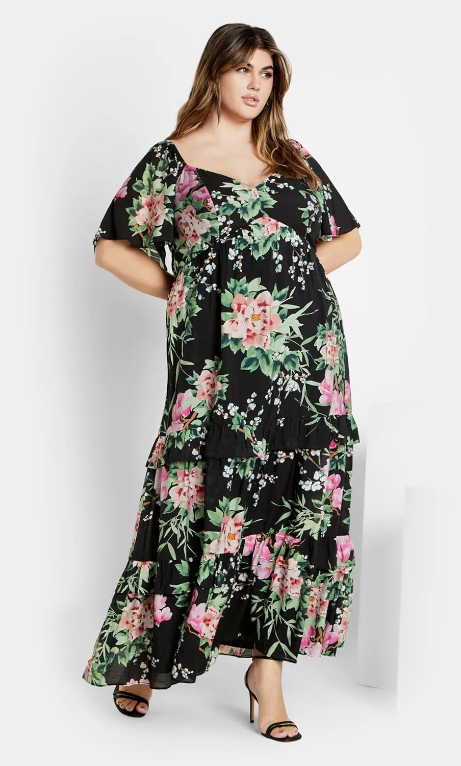 City Chic Women's Marci Print Maxi Dress