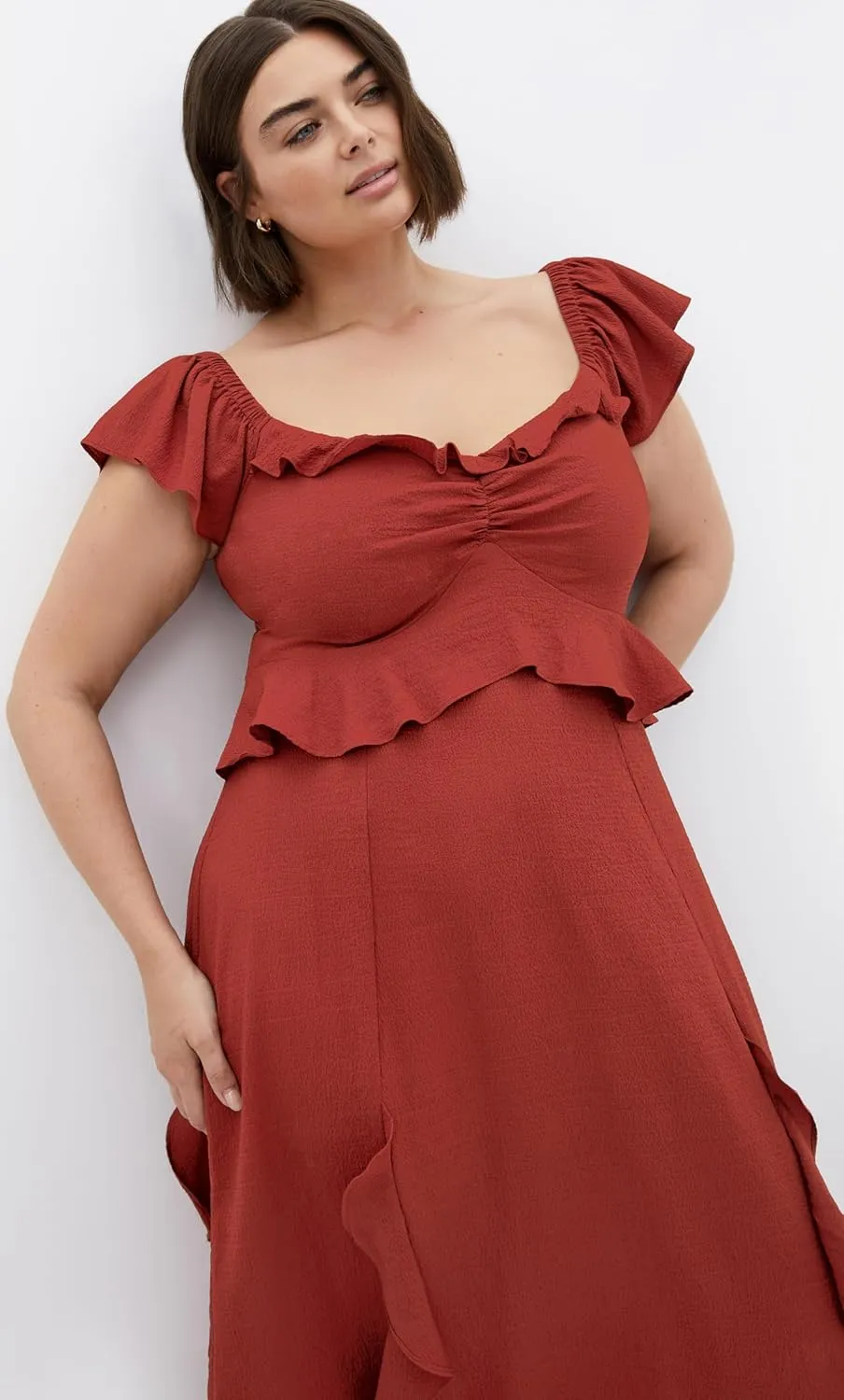 City Chic Women's Plus Size Dress - Fee Frill Maxi