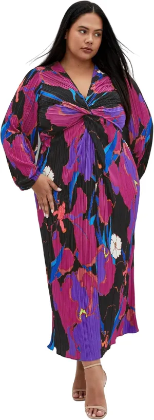City Chic Women's Plus Size Dress-Kaya Print Maxi