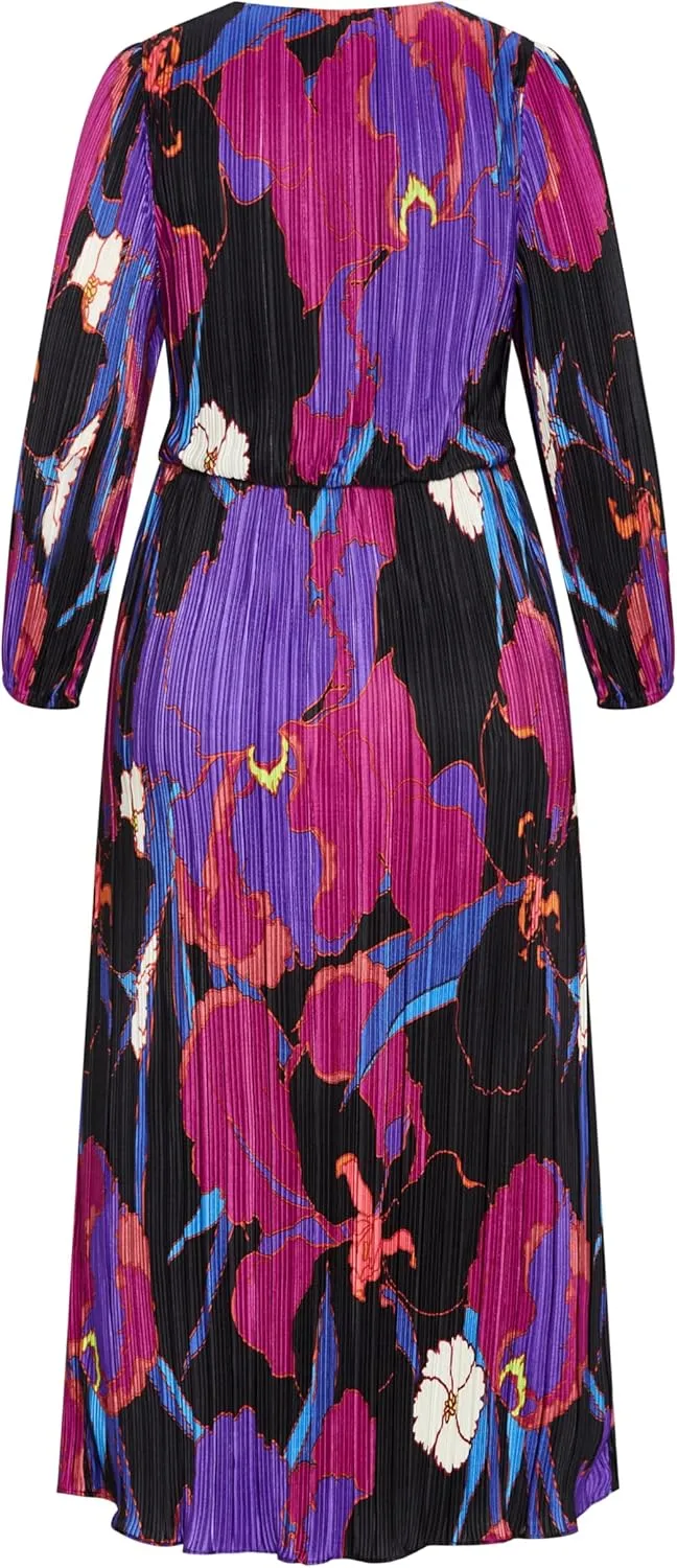 City Chic Women's Plus Size Dress-Kaya Print Maxi