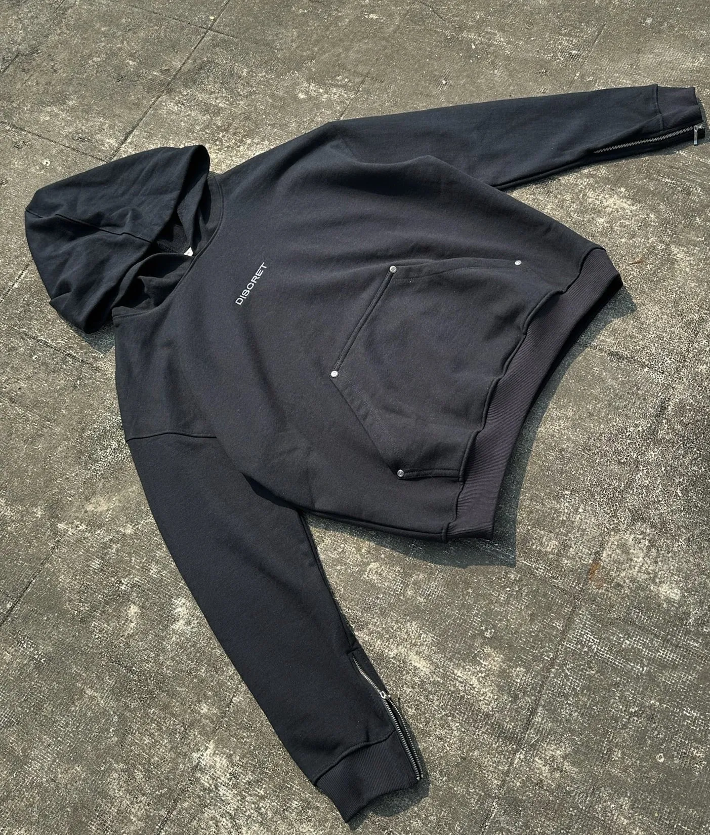 Classic Black Hoodie w/ Rivets