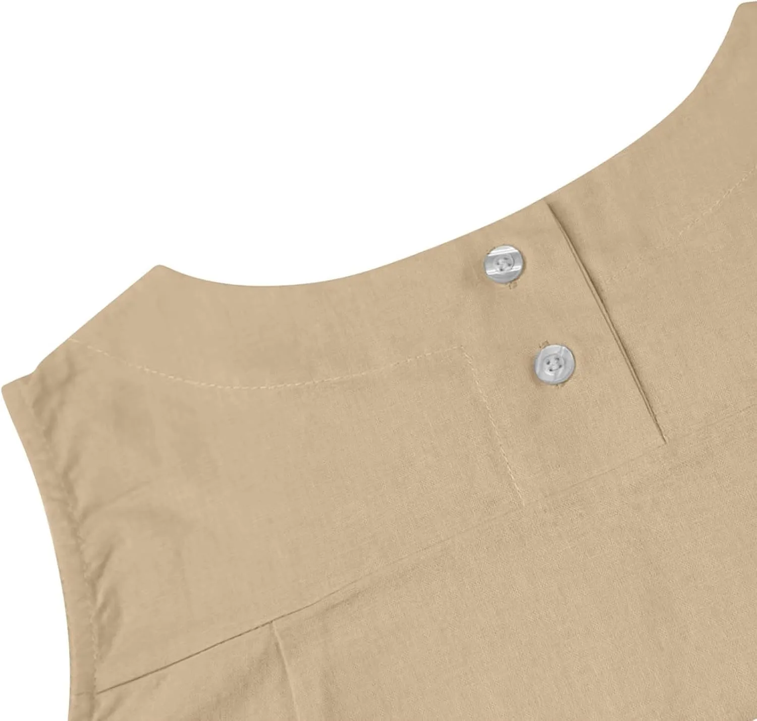 Cotton Linen Tank Tops for Women Summer Vacation Lounge Tops Loose Fit Sleeveless Scoop Neck Shirts Beach Tees Vests