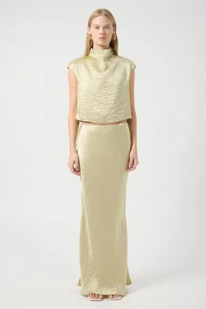 CRUSH BIAS MAXI SKIRT | APPLE
