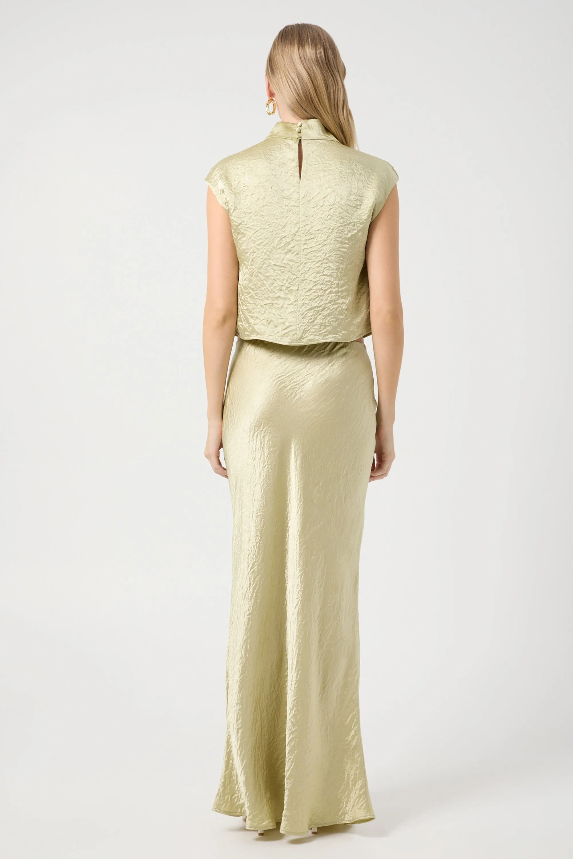 CRUSH BIAS MAXI SKIRT | APPLE