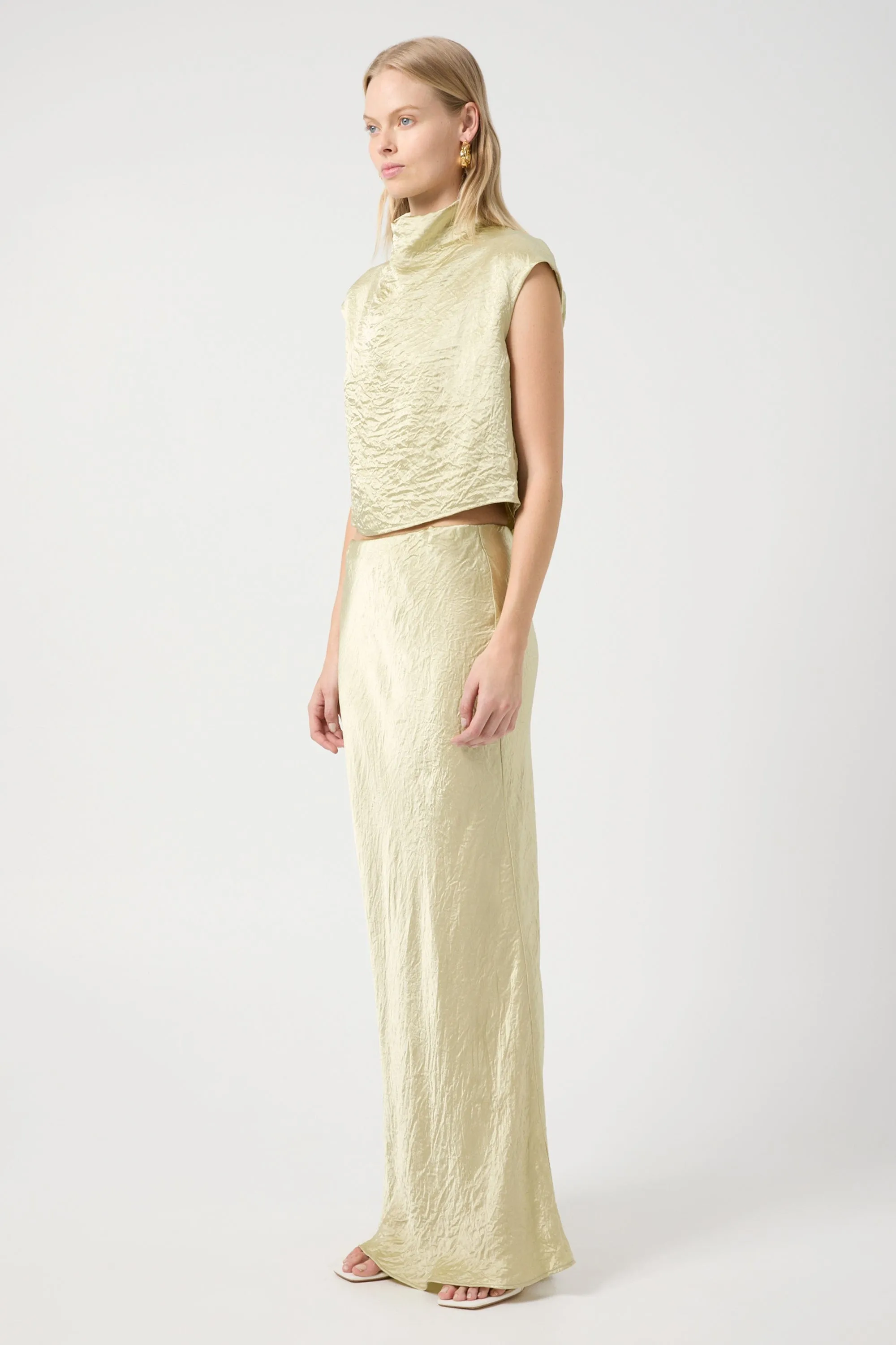 CRUSH BIAS MAXI SKIRT | APPLE