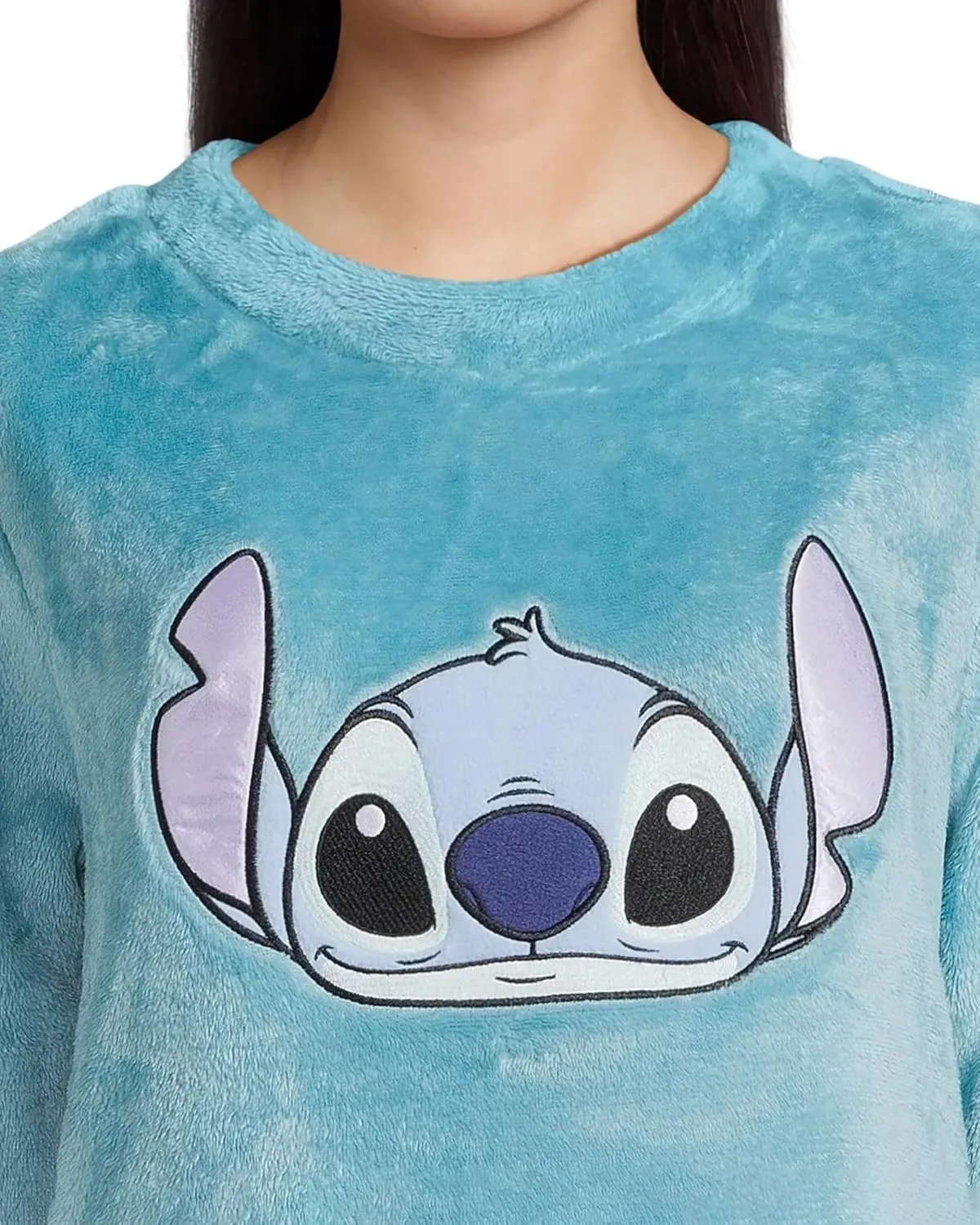 Disney Pajamas Women's Stitch Experiment 626 Soft Cozy Pajama Sleepwear 3-Piece Set