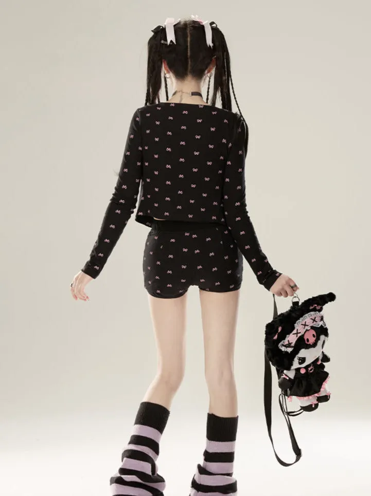 Dress Lazy Chic Pants Cardigan   Black Bootcut Suspender
