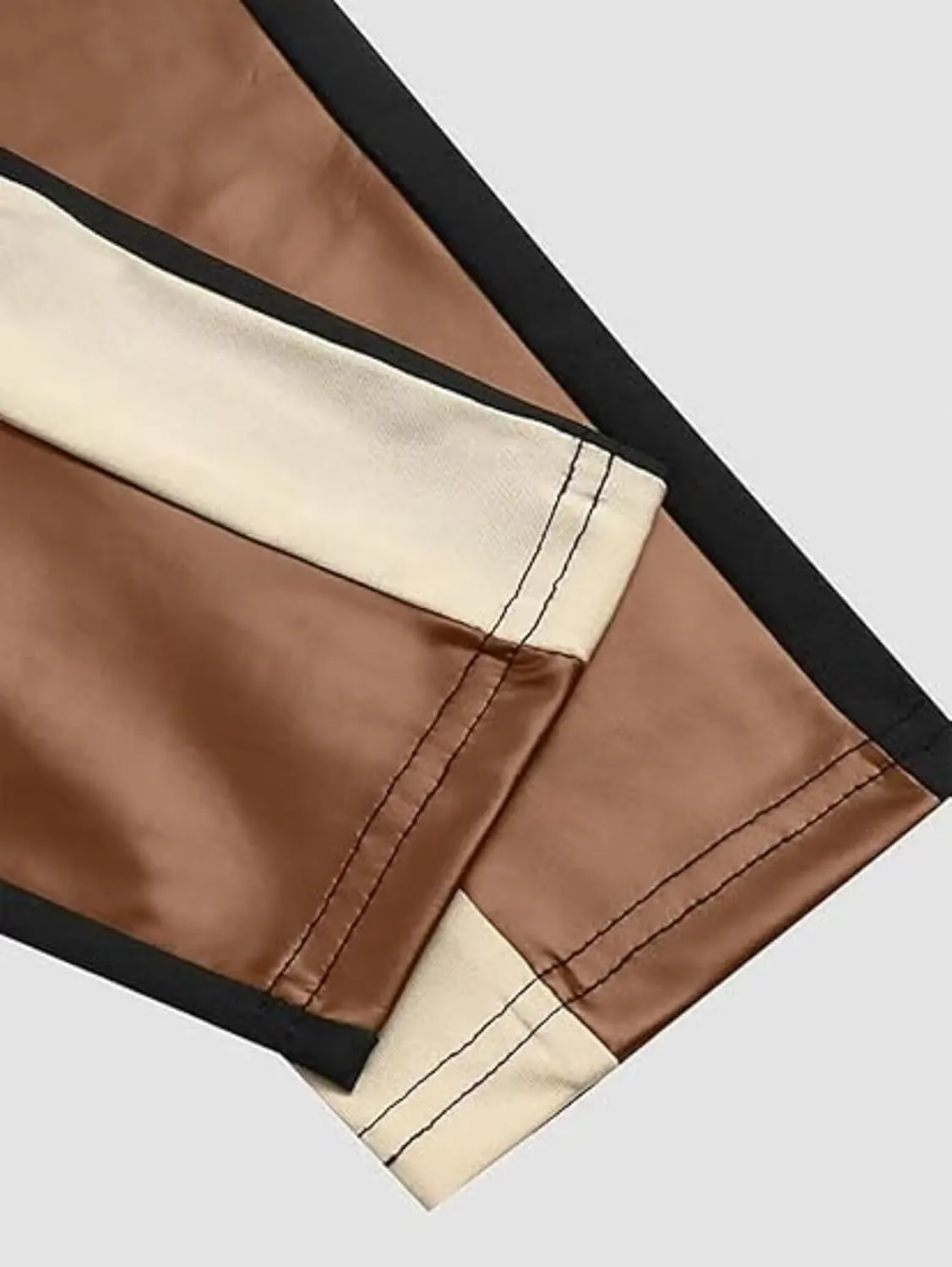 Flamingals Faux Leather Mid Waisted Tummy Control Motorcycle Leggings for Women Stretchy with Pockets Patch Zip