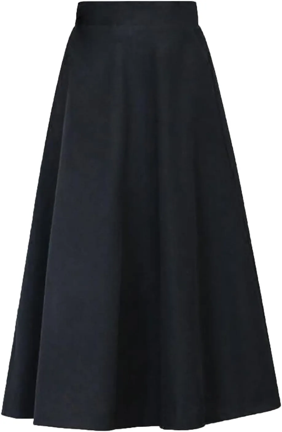 Flare Skirt Womens Winter Vintage High Elastic Waist A Line Pleated Wool Midi Skirt Lady Skirt Table Skirts