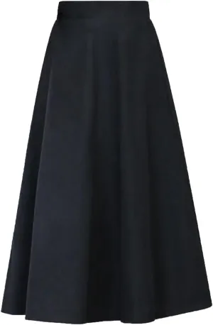 Flare Skirt Womens Winter Vintage High Elastic Waist A Line Pleated Wool Midi Skirt Lady Skirt Table Skirts