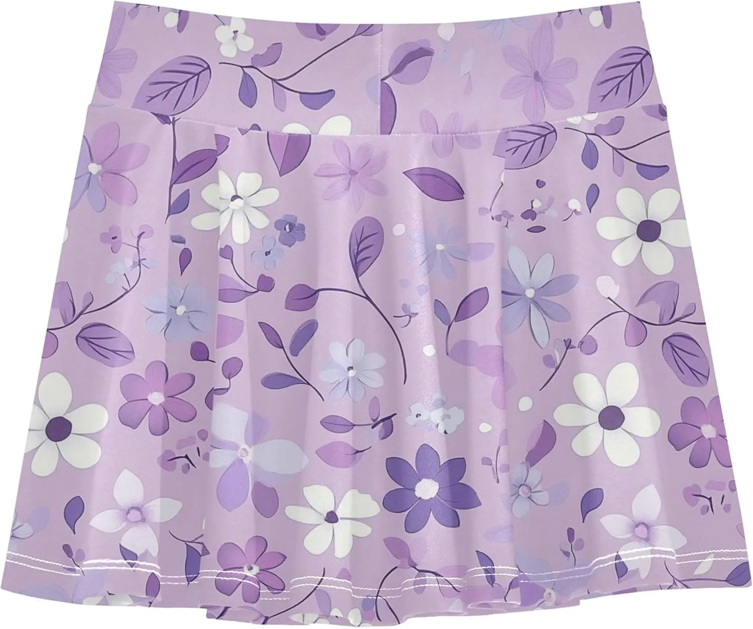 Girls Skorts with Built in Shorts Flowy Girl Golf Skirt Kids Pleated Skort with Pockets