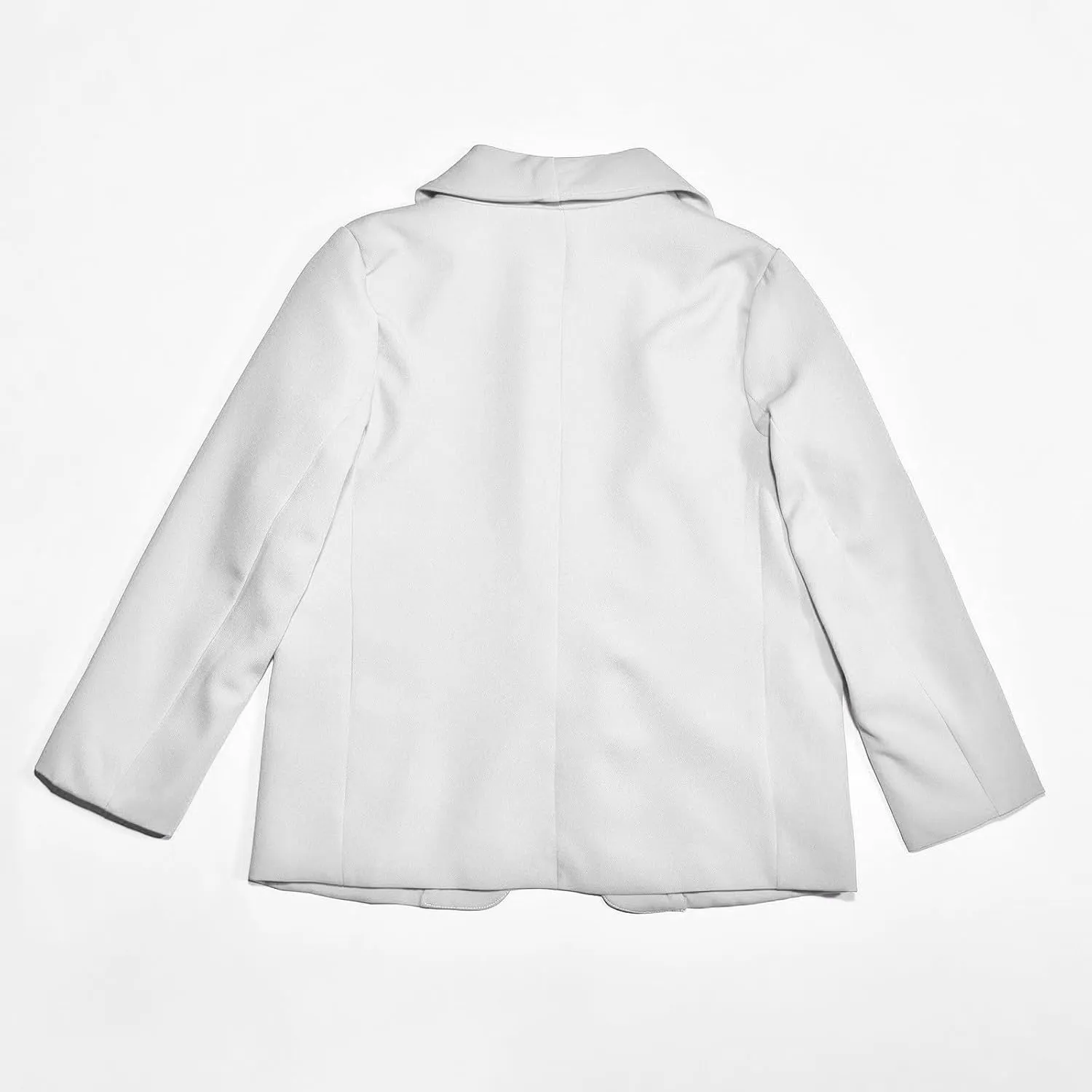Girls Solid Blazer Jacket Long Sleeve Shawl Collar Open Front Inner Pocket Formal Blazers for Kids Size 3-14 Year