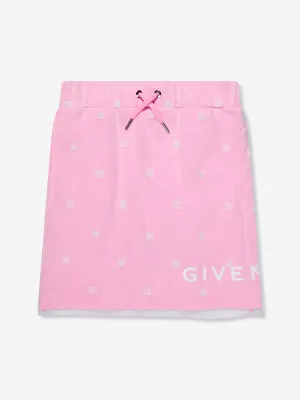 Givenchy Girls 4G Logo Mesh Skirt in Pink
