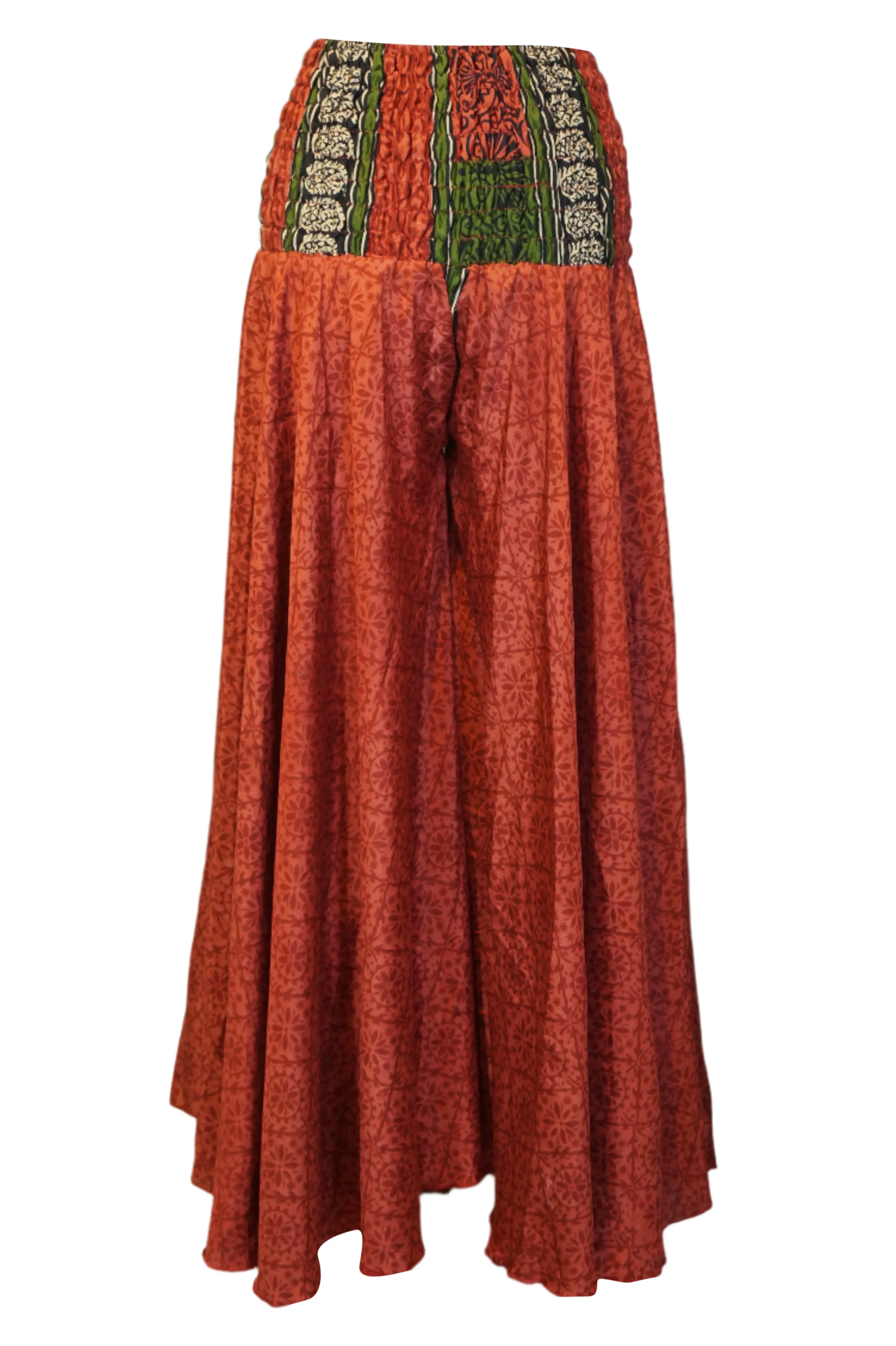 Handmade Boho Rose Red Palazzo Pants – Breezy, Elegant, and Effortlessly Chic SM