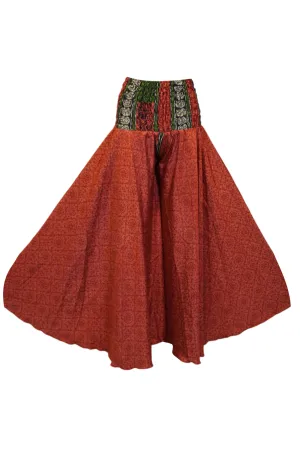 Handmade Boho Rose Red Palazzo Pants – Breezy, Elegant, and Effortlessly Chic SM