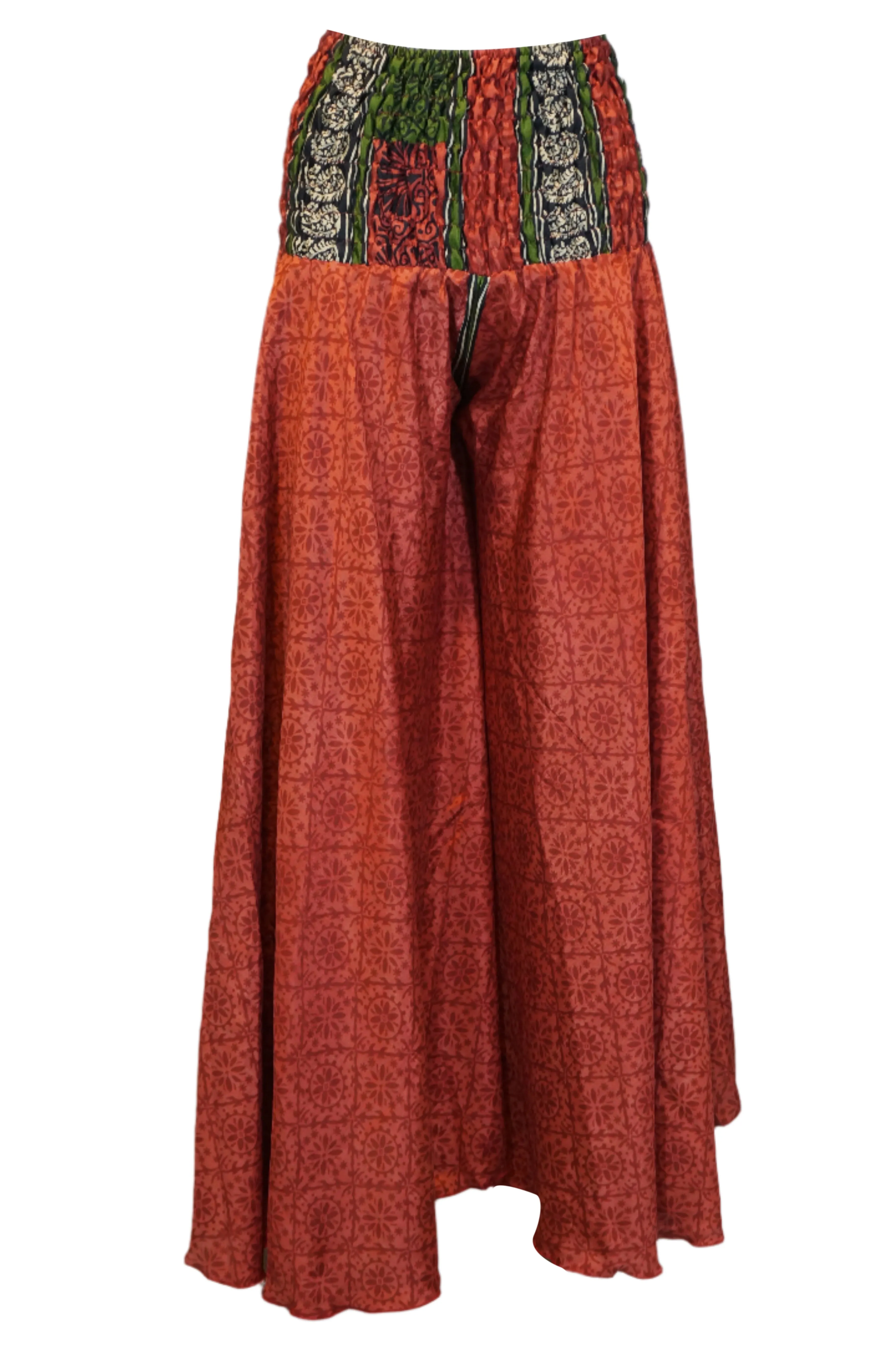 Handmade Boho Rose Red Palazzo Pants – Breezy, Elegant, and Effortlessly Chic SM