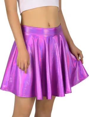 HDE Women's Casual Fashion Flared Pleated A-Line Circle Skater Skirt