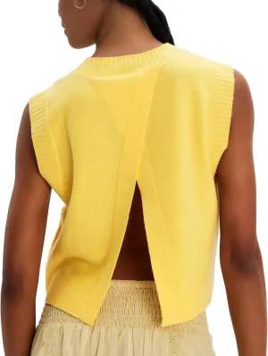 Hixiaohe Sleeveless Sweater Vest for Women Trendy Crewneck Knit Vests Cute Lightweight Pullover Tank Tops Casual Outfits