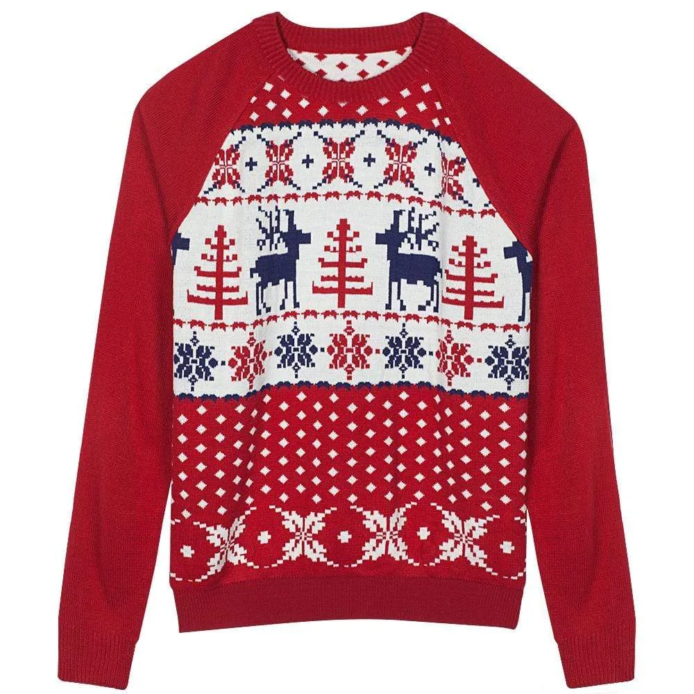 Holiday Family Matching Sweater in Tango Red for All