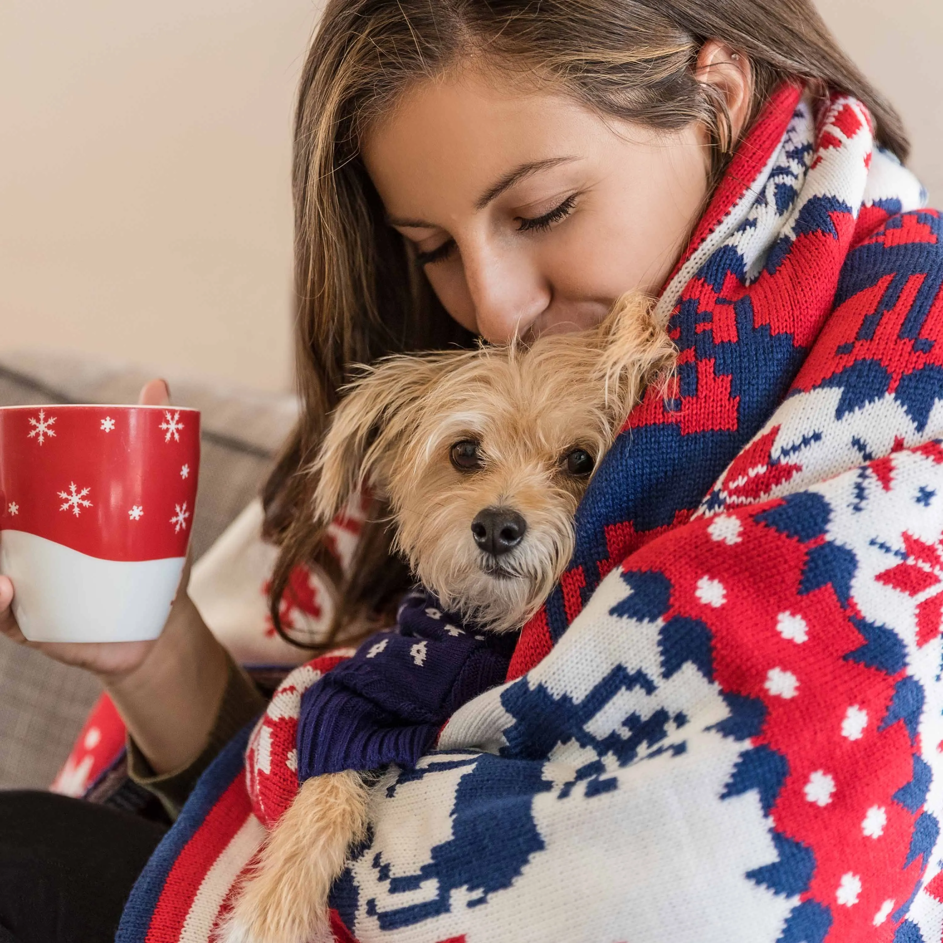 Holiday Family Matching Sweater in Tango Red for All
